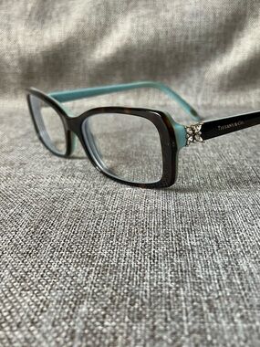 Tiffany & Co. Eyeglasses Frames TF 2091-B 8134 53-16-140 Tortoise Blue/Brown